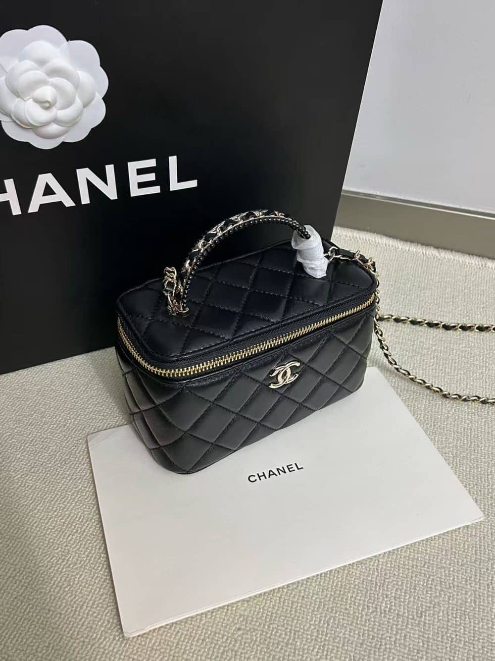 Maison C. Quilted Vanity Chain Bag - Image 2