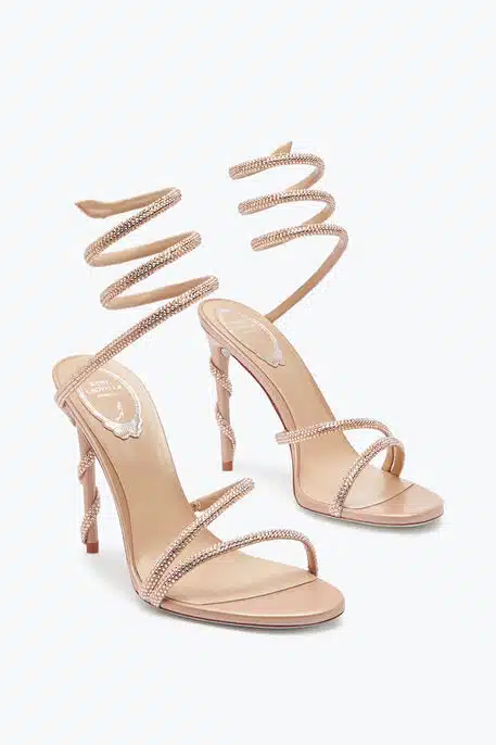 RCV Atelier Crystal Snake Wrap Sandals