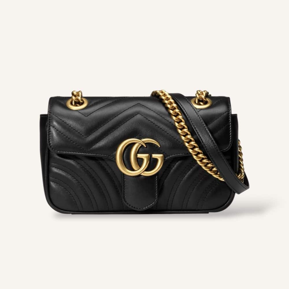 Casa G. Quilted Marmo Shoulder Bag