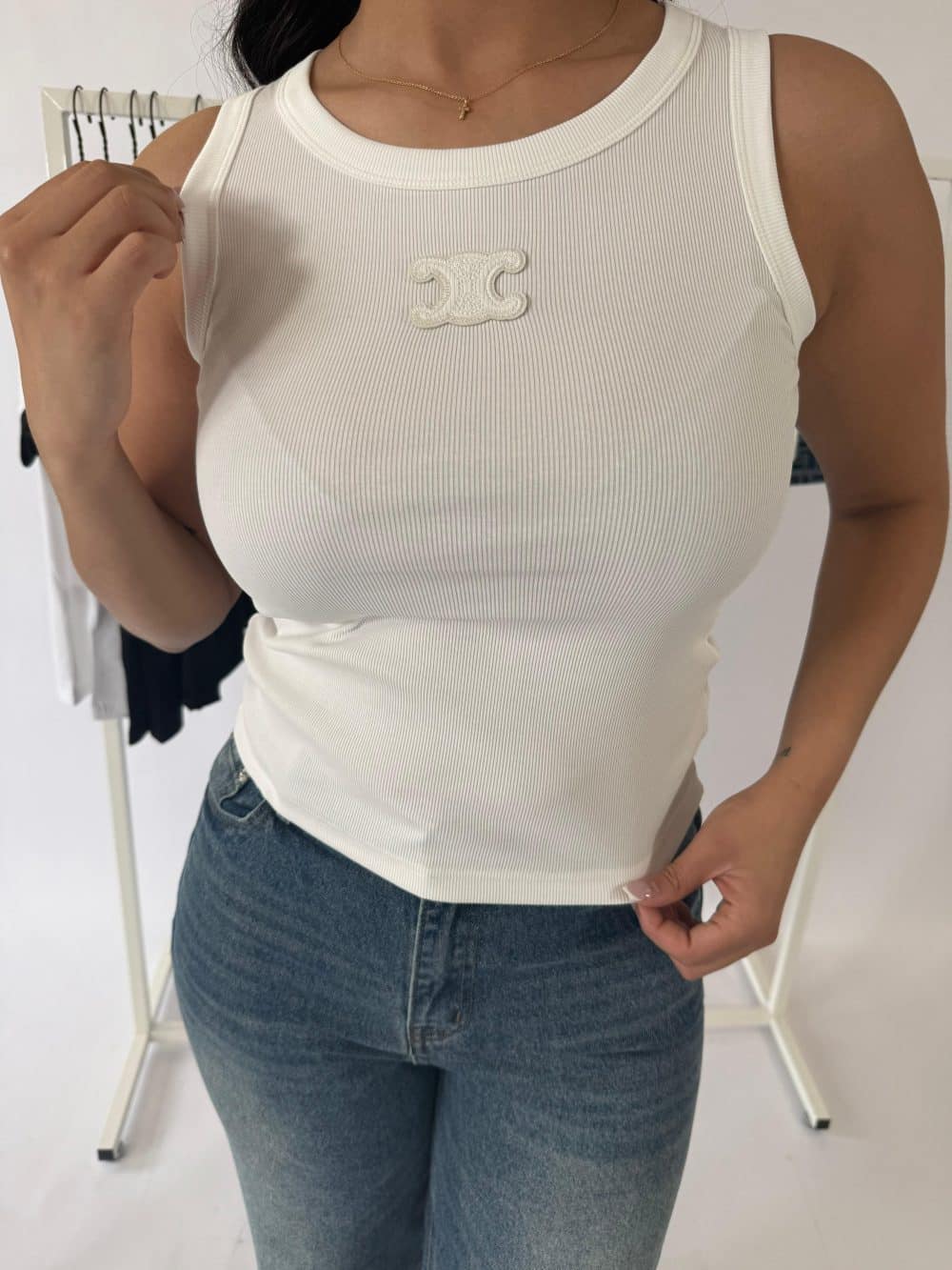 C|LNE Paris Ribbed Tank – Triomphe Style - Image 3