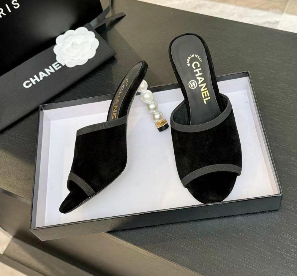 Maison C. Pearl Accent Slingback Heels