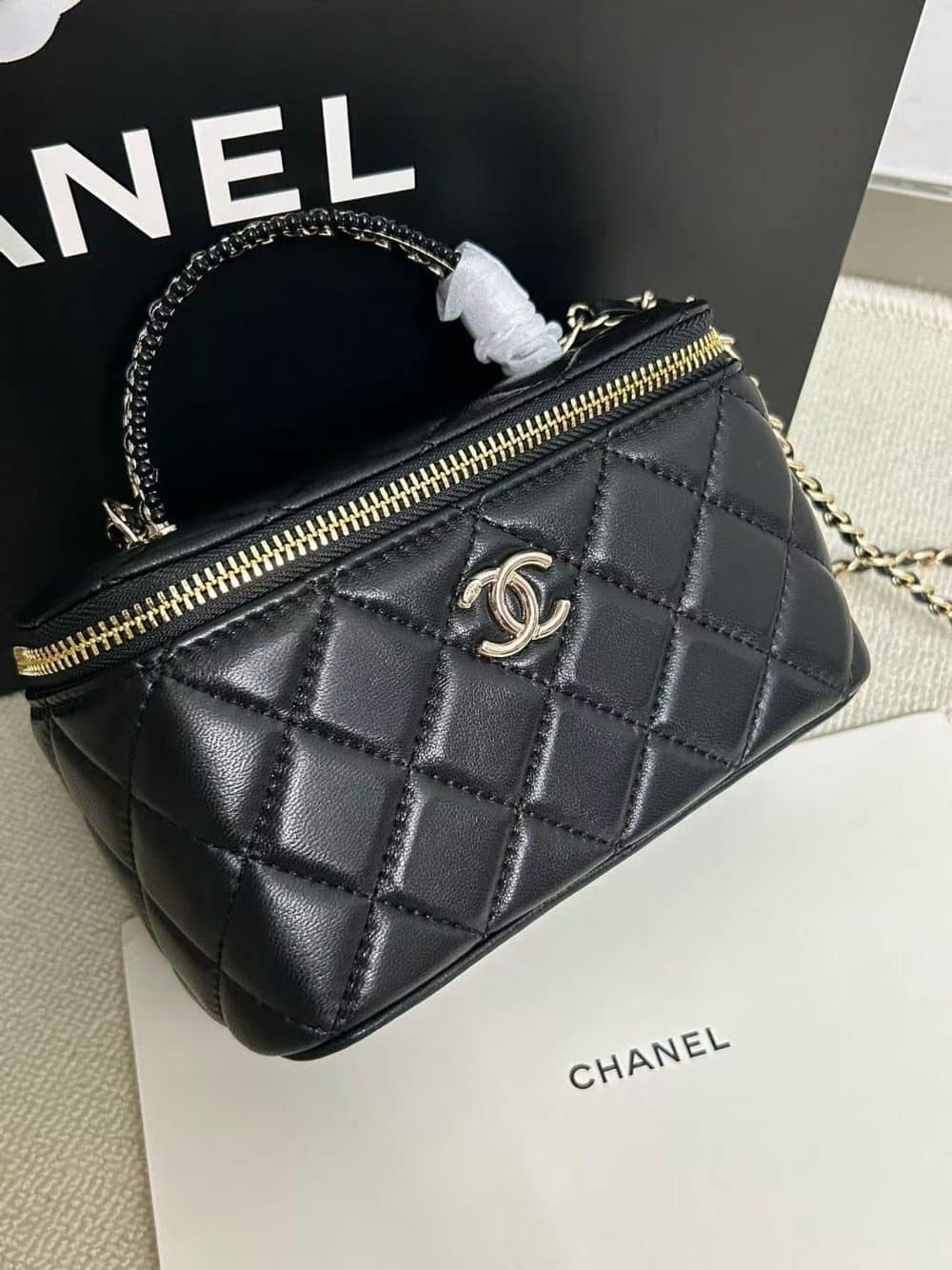 Maison C. Quilted Vanity Chain Bag - Image 3