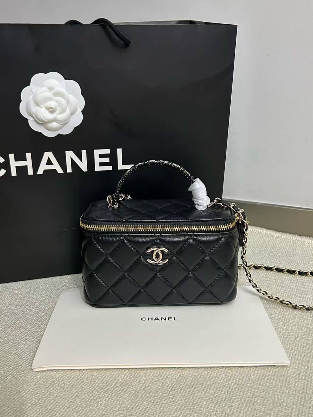 Maison C. Quilted Vanity Chain Bag