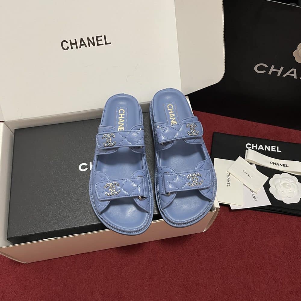 Maison C. Quilted Strap Slide Sandals - Image 4